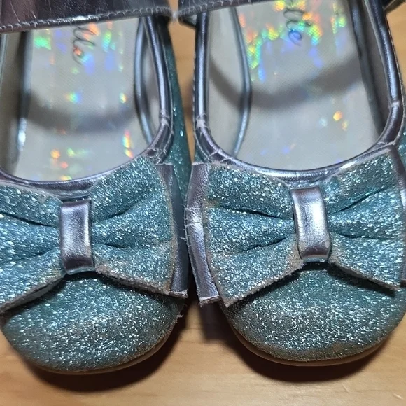 Stelle Glitter Kids Dress Shoes - Pink and Blue - Picture 5 of 11